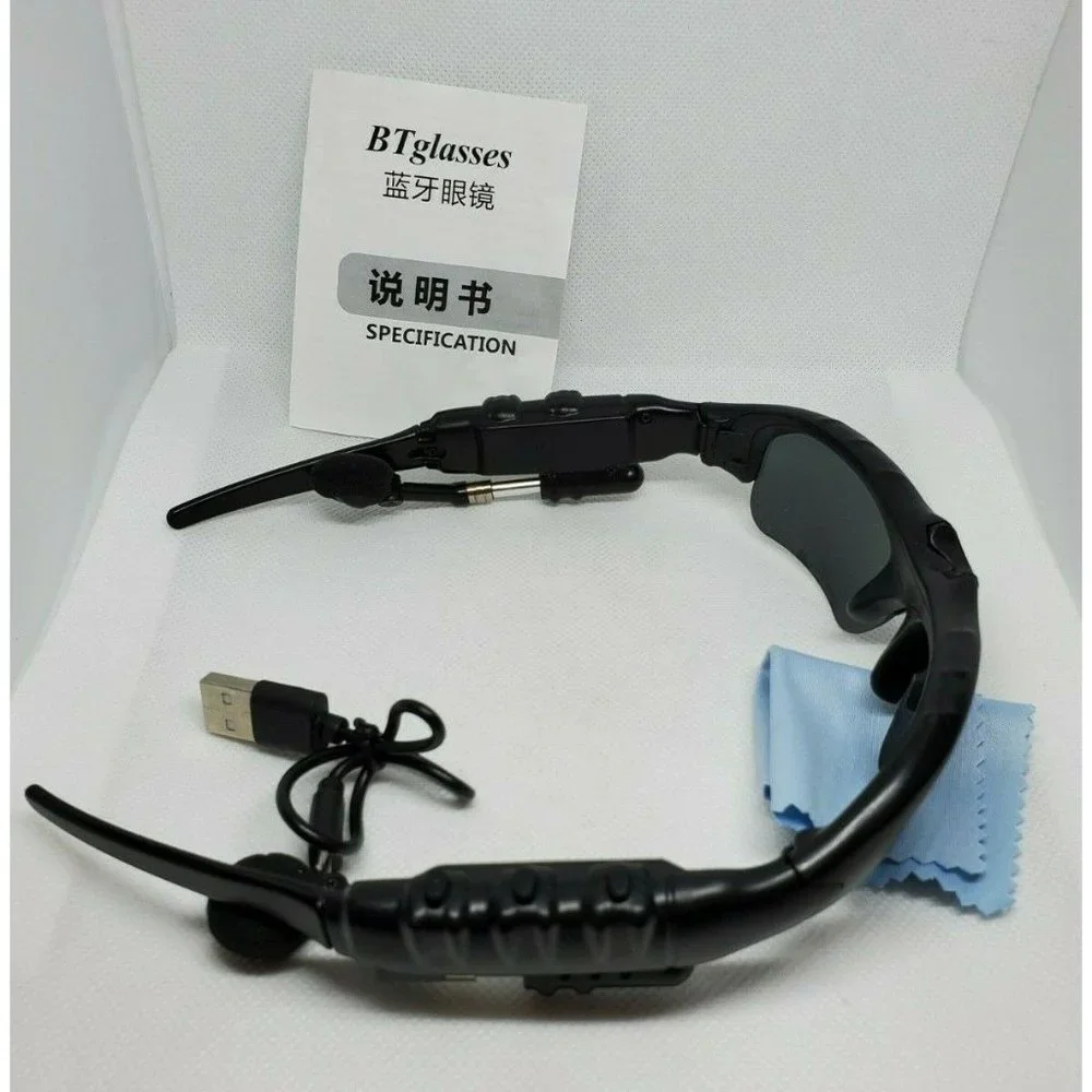 Bluetooth Cell Phone Compatible Hands Free Talk Flip Shade Rechargeable Glasses